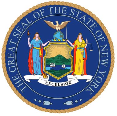 The Great Seal of the State of New York badge